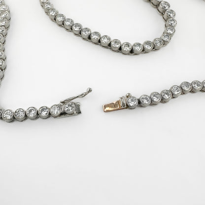 Graduated 12.5ct Diamond Riviera Necklace in Platinum