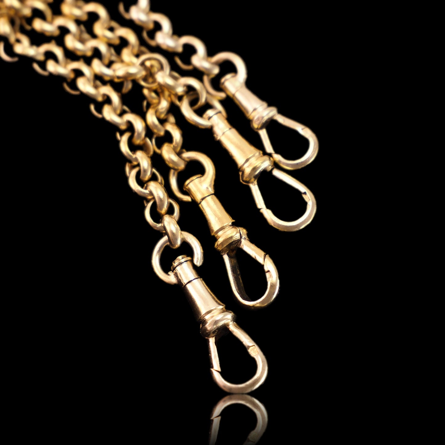 Antique Victorian Silver Gilt Chatelaine Rococo Decorations - c.1860