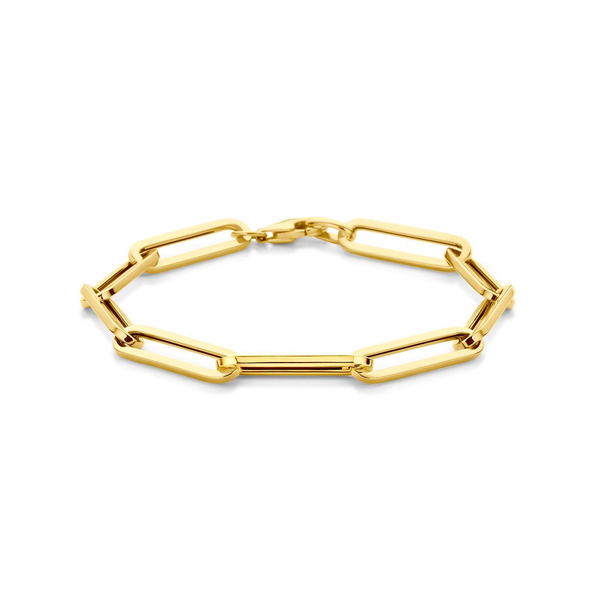 9cr Yellow Gold Paper Clip Chain Link Bracelet