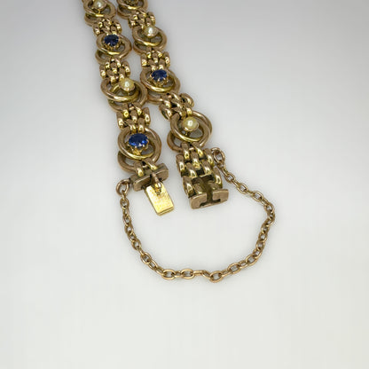 15ct Sapphire and Pearl Bracelet