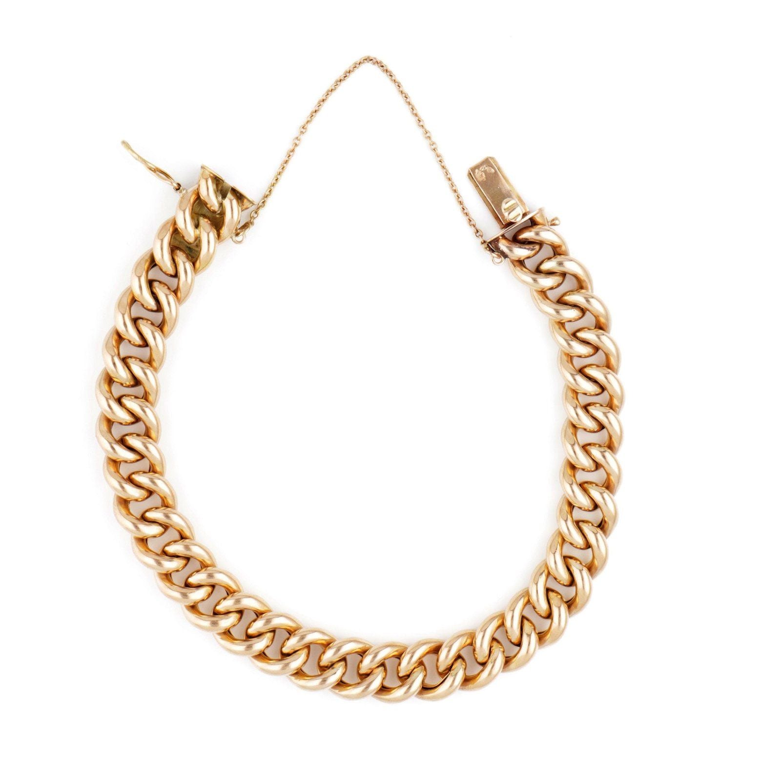Vintage 14ct Yellow Gold Curb Link Bracelet