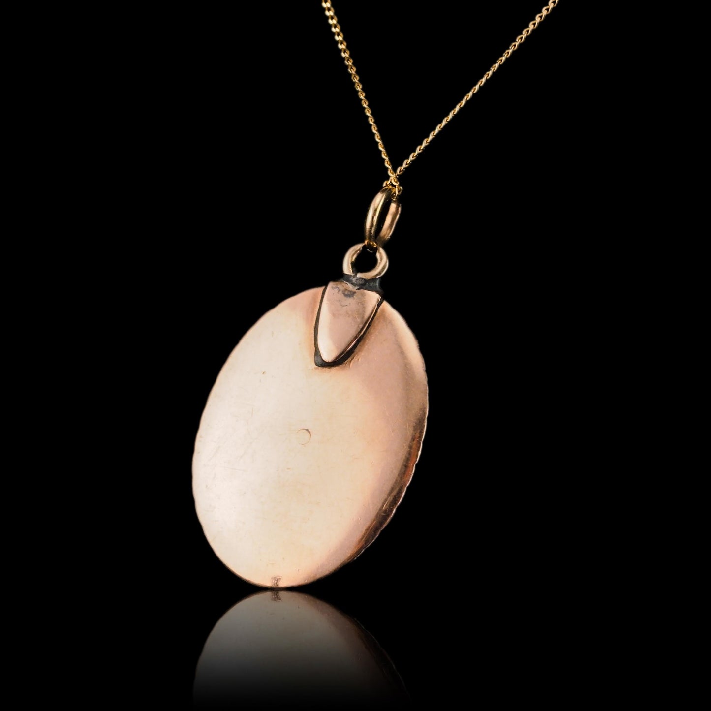Georgian Antique Sepia Portrait Pendant Necklace with Red Enamel and Pearls, Circa 1800