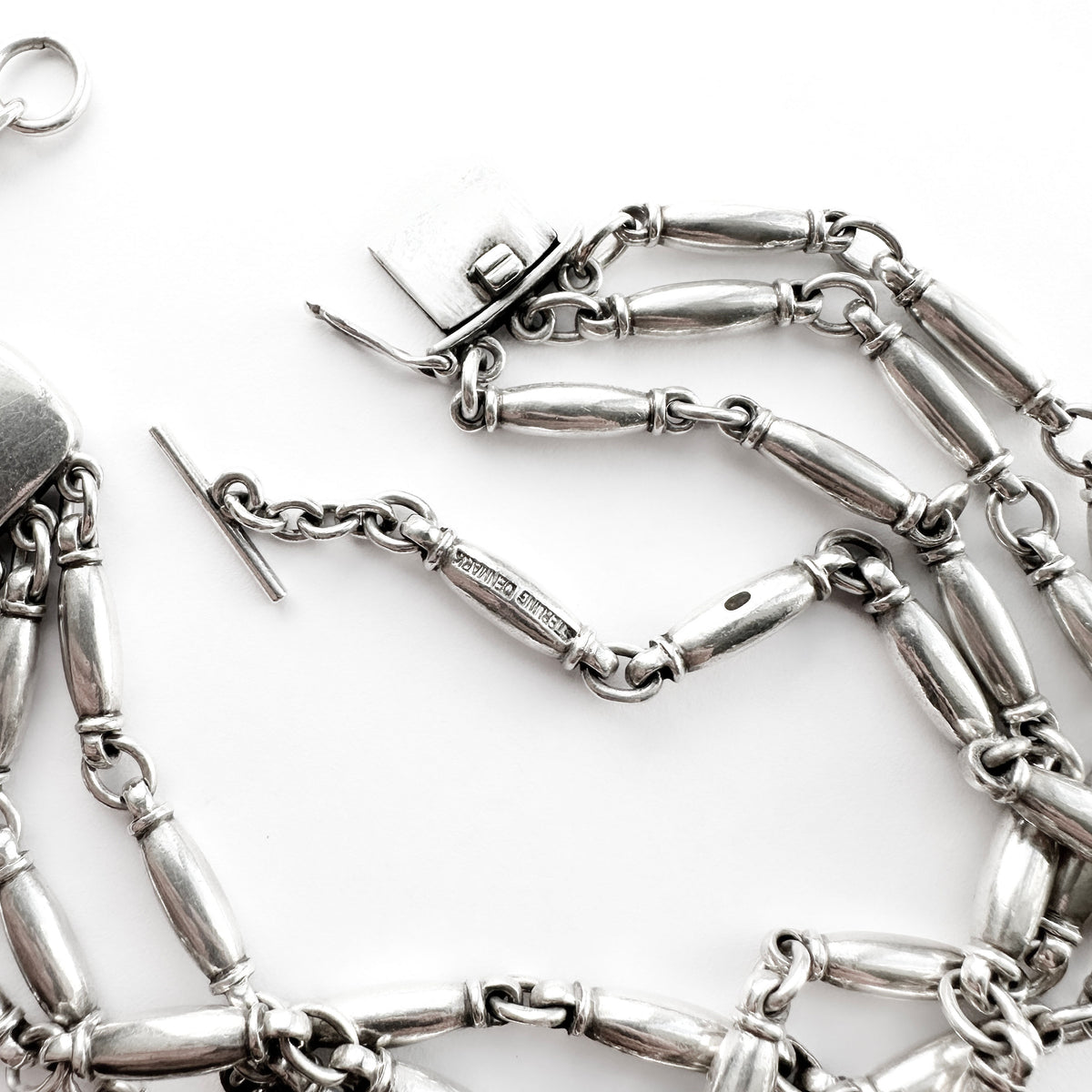 Georg Jensen Triple Layer Necklace And Bracelet Suite