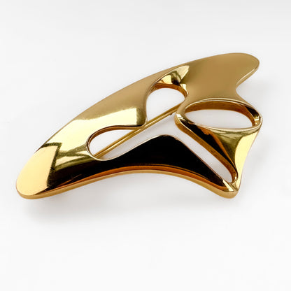 Vintage Georg Jensen Splash 18ct Yellow Gold Brooch Pin