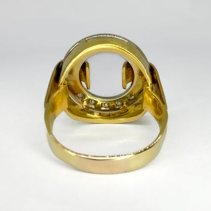Vintage Diamond Open Circle Ring