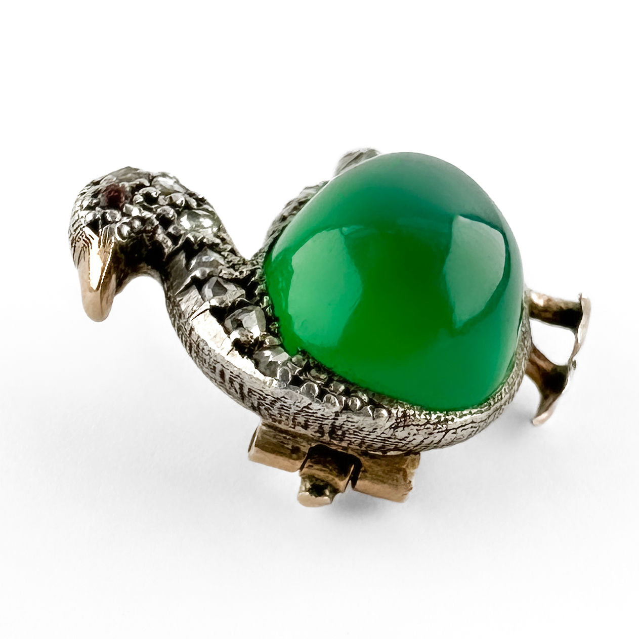 Edwardian Antique Multi Gemstone Duck Brooch