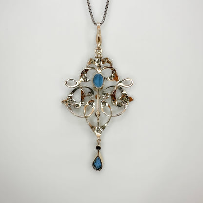 Art Nouveau Aquamarine Pendant