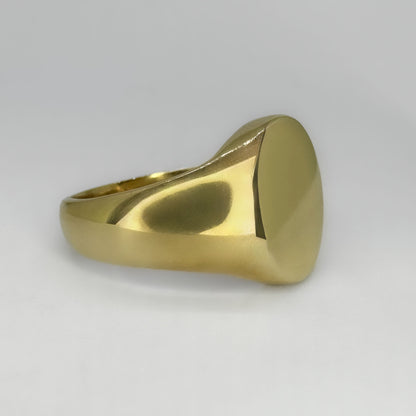 Gold Oval Signet Ring 9.3g