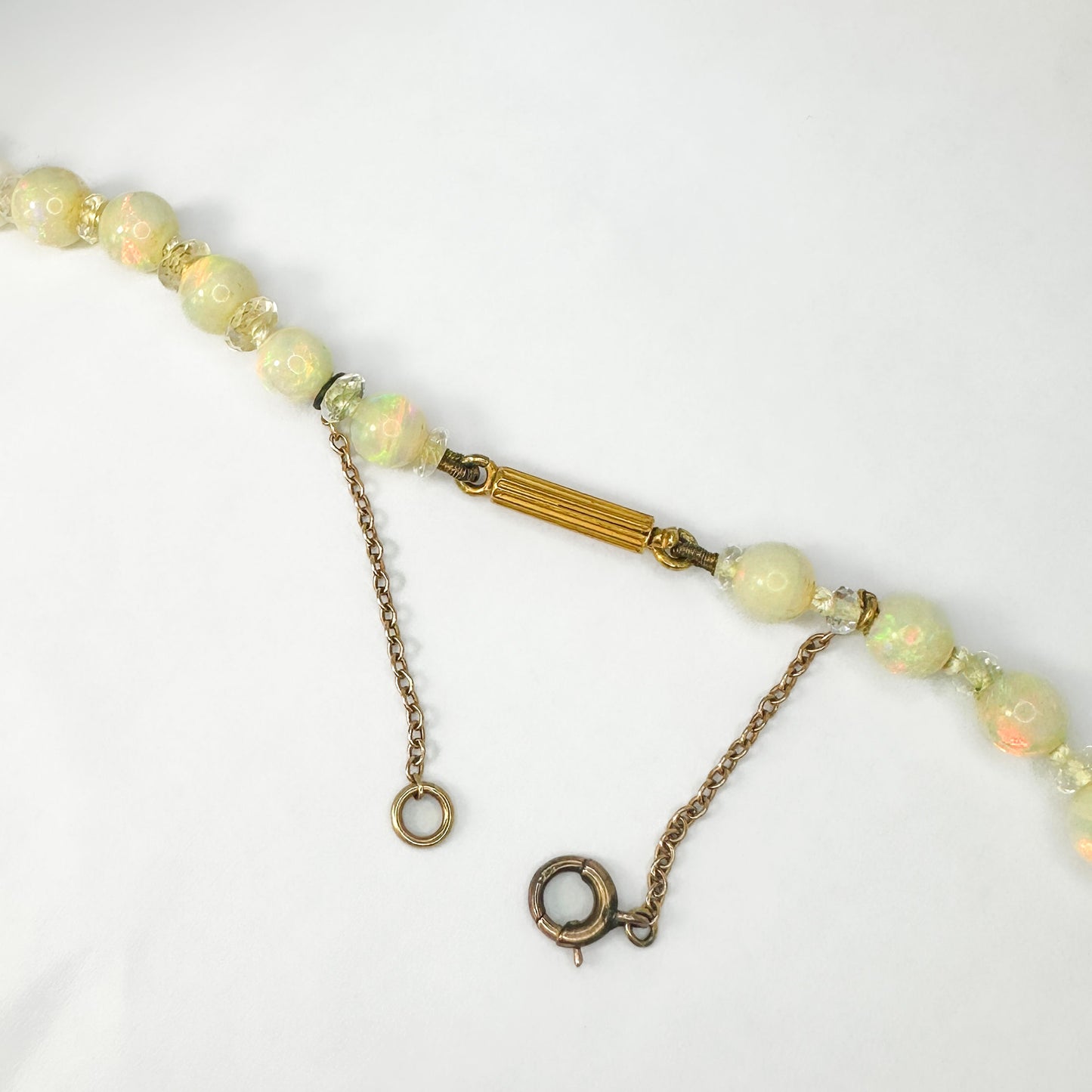 Edwardian Antique Opal Bead Necklace