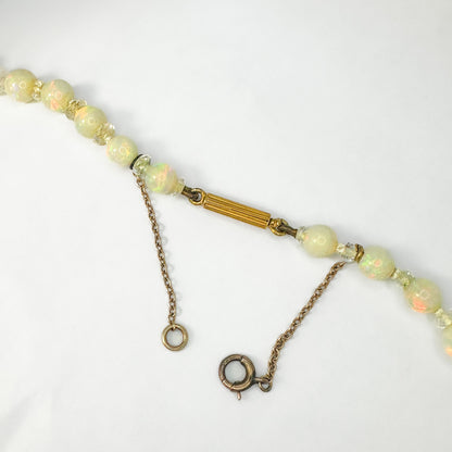 Edwardian Antique Opal Bead Necklace