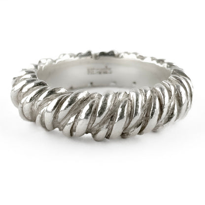 Vintage Hermès Torsade Silver Ring by Vachey