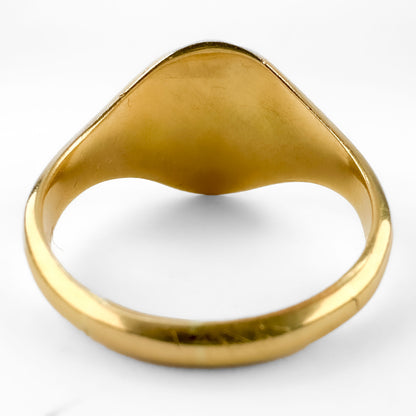 Edwardian Antique 18ct Yellow Gold Signet Ring, Birmingham 1909