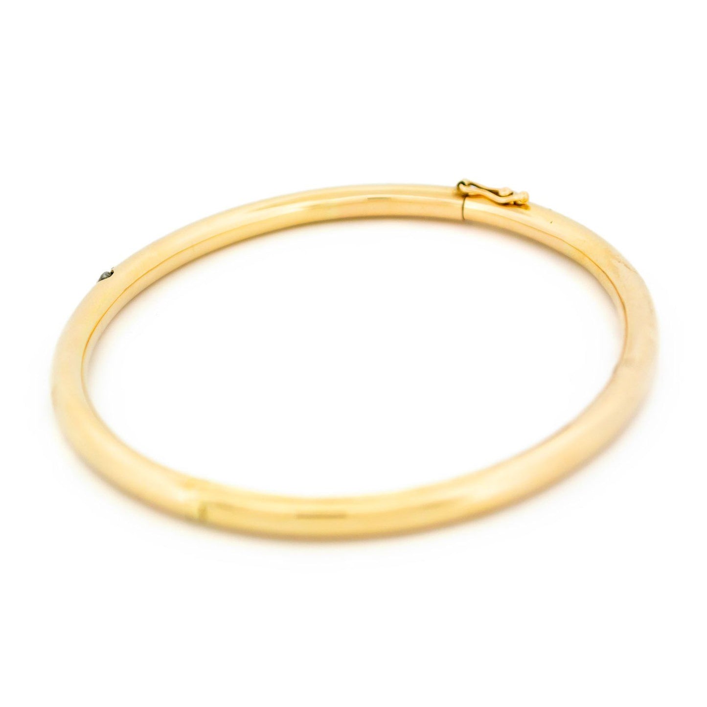 Vintage Diamond Set 14ct Yellow Gold Bangle Bracelet