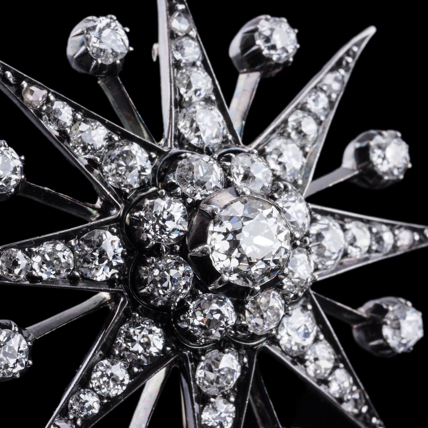 Spectacular Antique Victorian Diamond Tiara with Diamond Star - c.1890