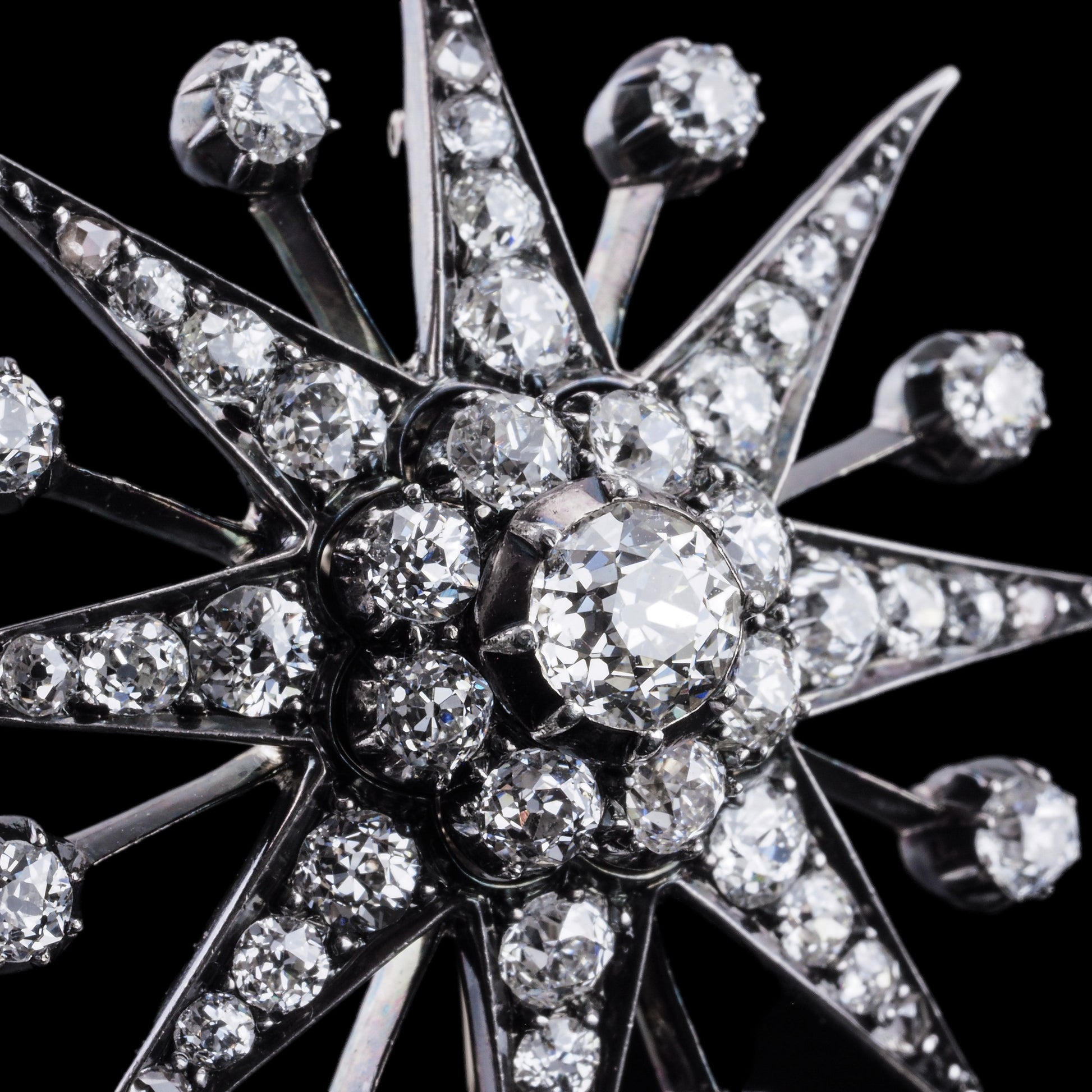 Spectacular Antique Victorian Diamond Tiara with Diamond Star - c.1890