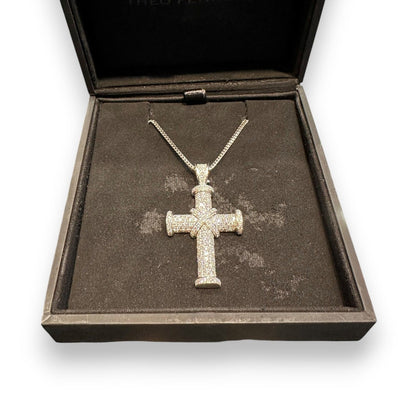 Theo Fennell 2.88ct Diamond Cross Pendant in 18ct White Gold