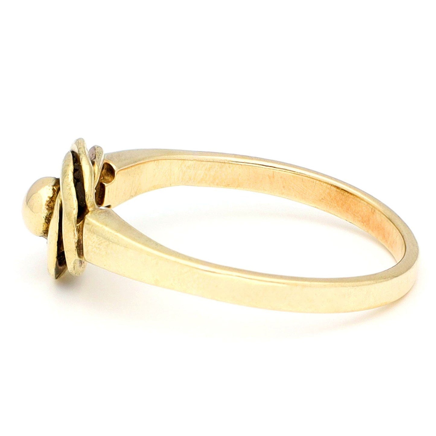 Vintage 14ct Yellow Gold Sculptural Flower Cluster Ring