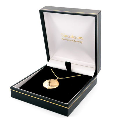 Vintage 14 Carat Yellow Gold Seed Pearl Round Locket
