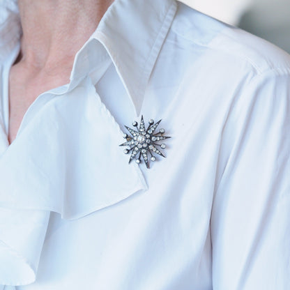 Spectacular Antique Victorian Diamond Tiara with Diamond Star - c.1890