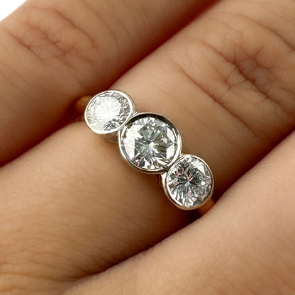 Millennium 1.27 ct 3 Stone Diamond Engagement Ring