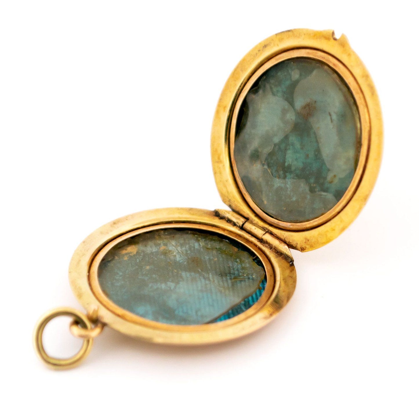 Vintage 14 Carat Yellow Gold Seed Pearl Round Locket