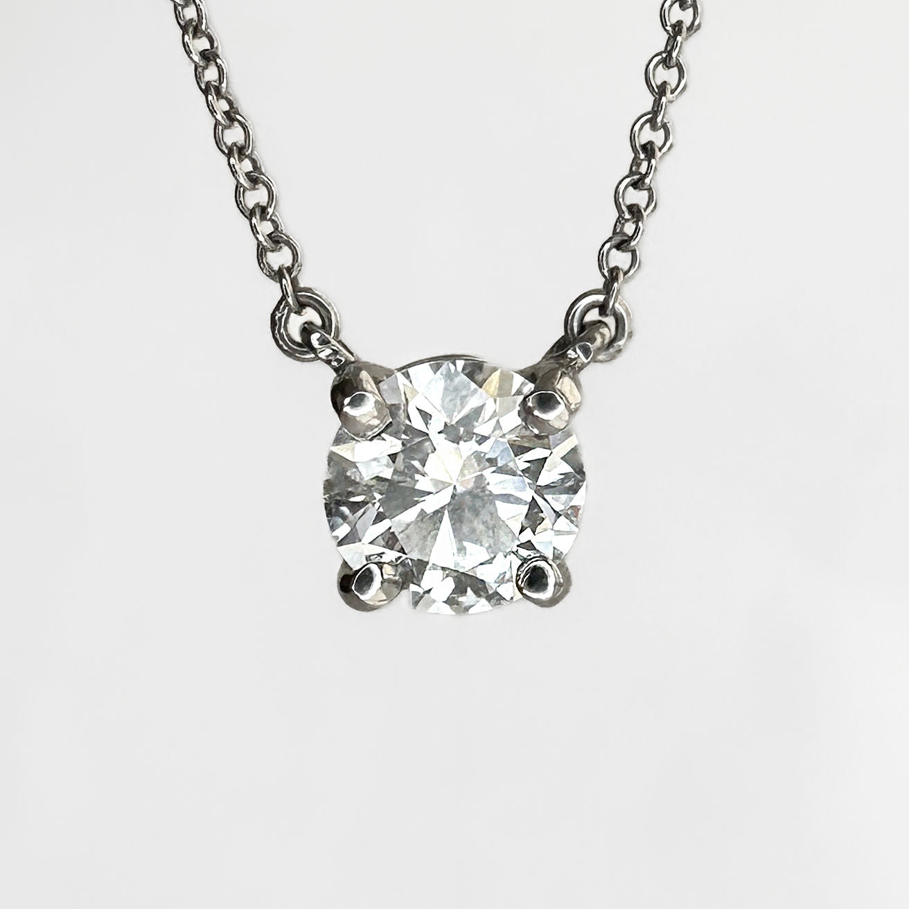Tiffany & Co Solitaire Diamond Pendant