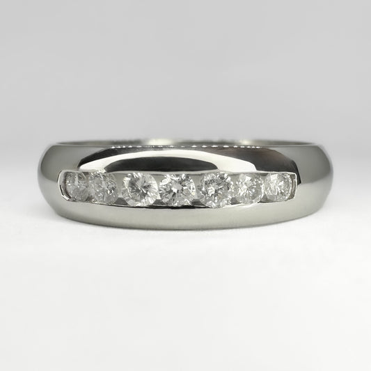 Platinum Band Ring Diamond Set