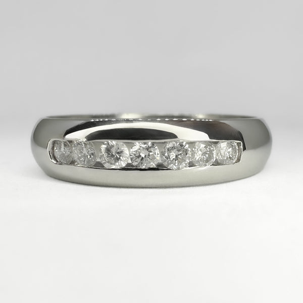 Platinum Band Ring Diamond Set