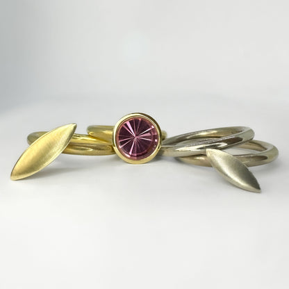 Louise O'neill 4 Tourmaline Stacking Rings