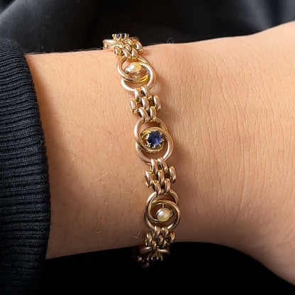 15ct Sapphire and Pearl Bracelet