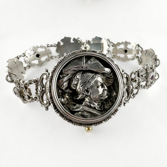 Art Nouveau Antique Silver Bracelet by Georg Adam Scheid