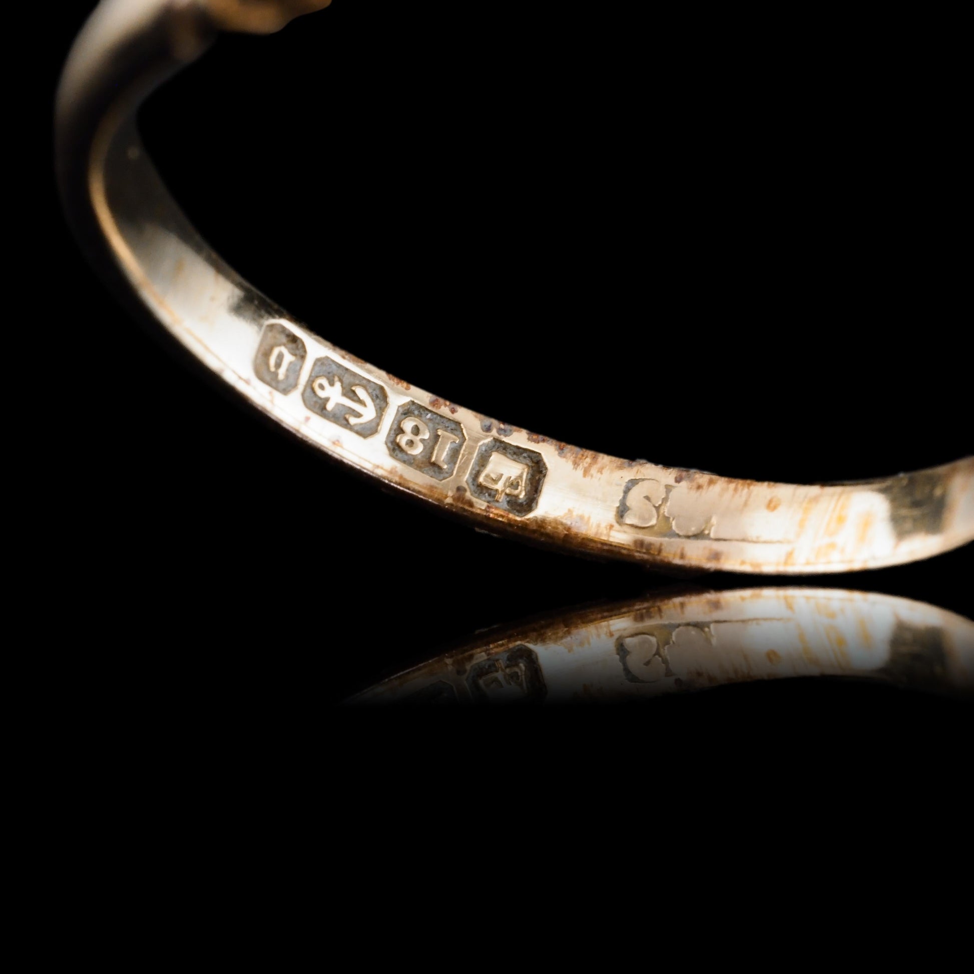 Antique Victorian Diamond and Pearl Triple Cluster Ring 18ct Gold - c.1900