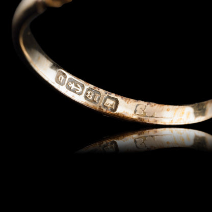 Antique Victorian Diamond and Pearl Triple Cluster Ring 18ct Gold - c.1900