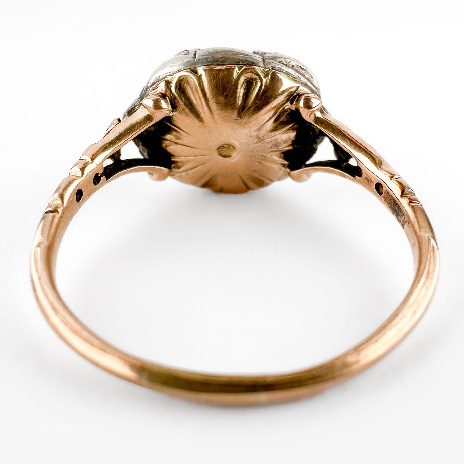 Georgian Rose Cut Diamond Cluster Ring