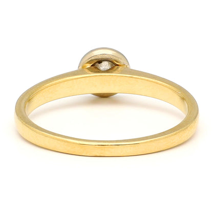 18 Carat Yellow Gold Solitaire Brilliant Cut Diamond Ring, 0.15 Carat