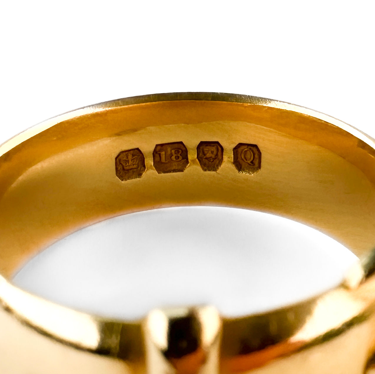 Victorian Antique 18ct Yellow Gold Buckle Ring, Birmingham 1891