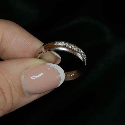 Platinum Band Ring Diamond Set