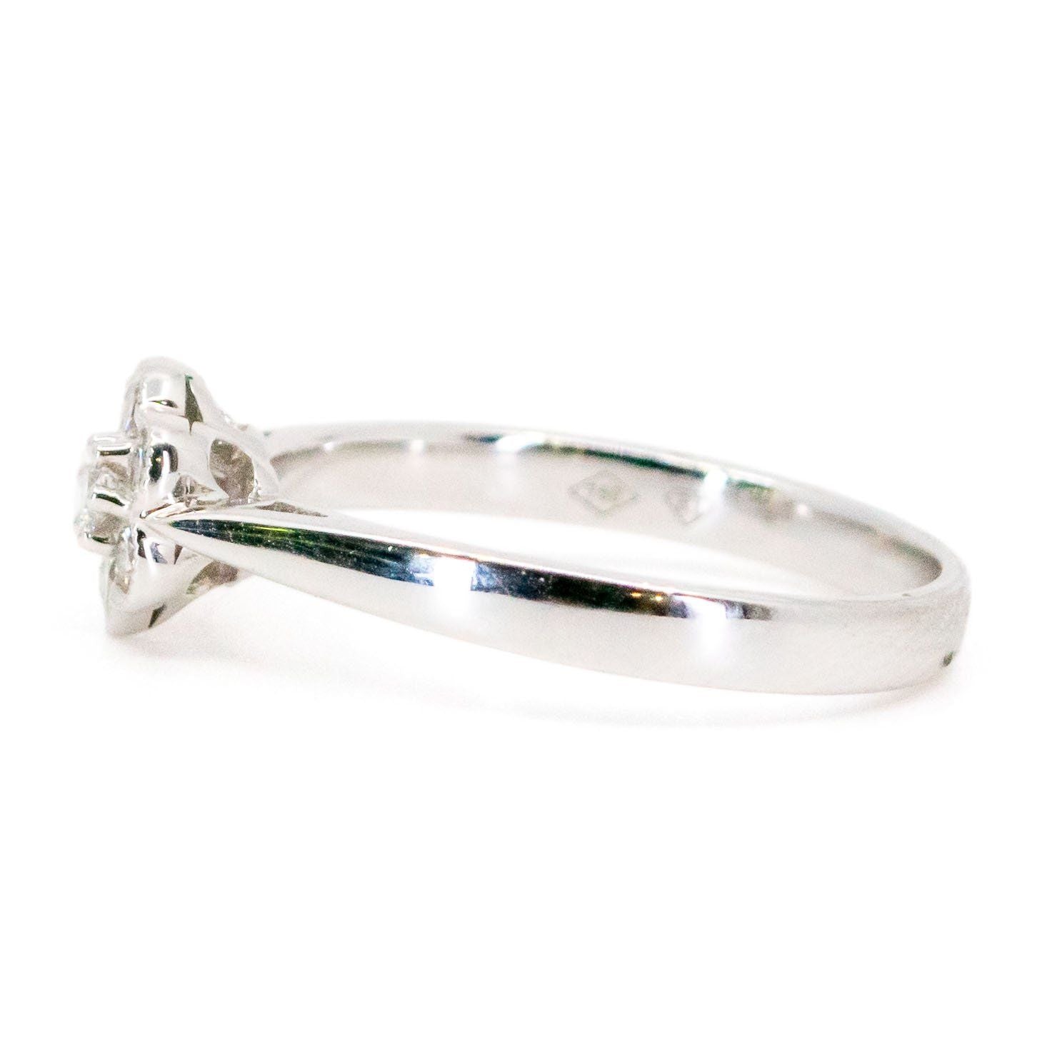 18 Carat White Gold Brilliant Cut Diamond Daisy Cluster Ring, 0.25 Carat