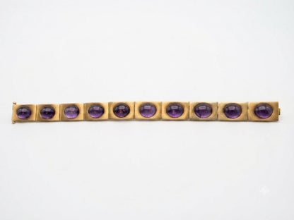 Victorian Amethyst Riviere 18 KT Bracelet