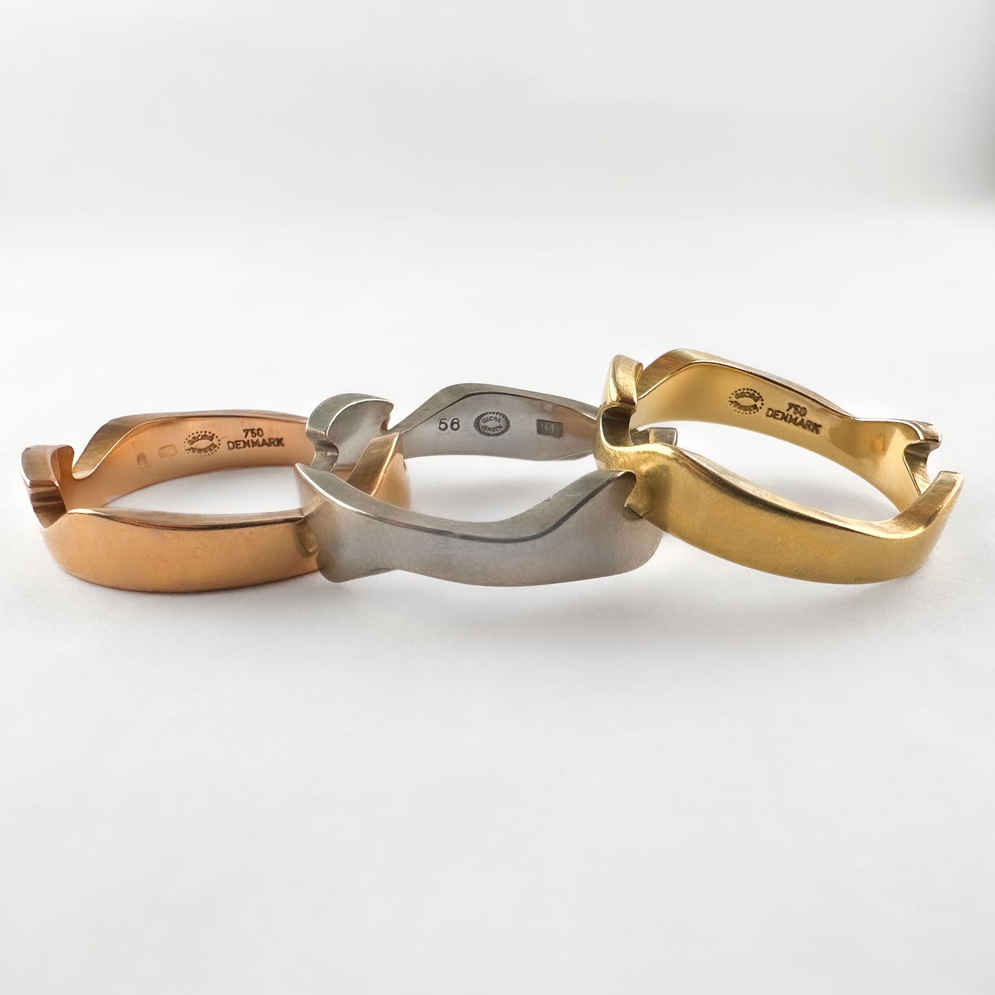 Georg Jensen Fusion Three Ring Stack by Nina Koppel