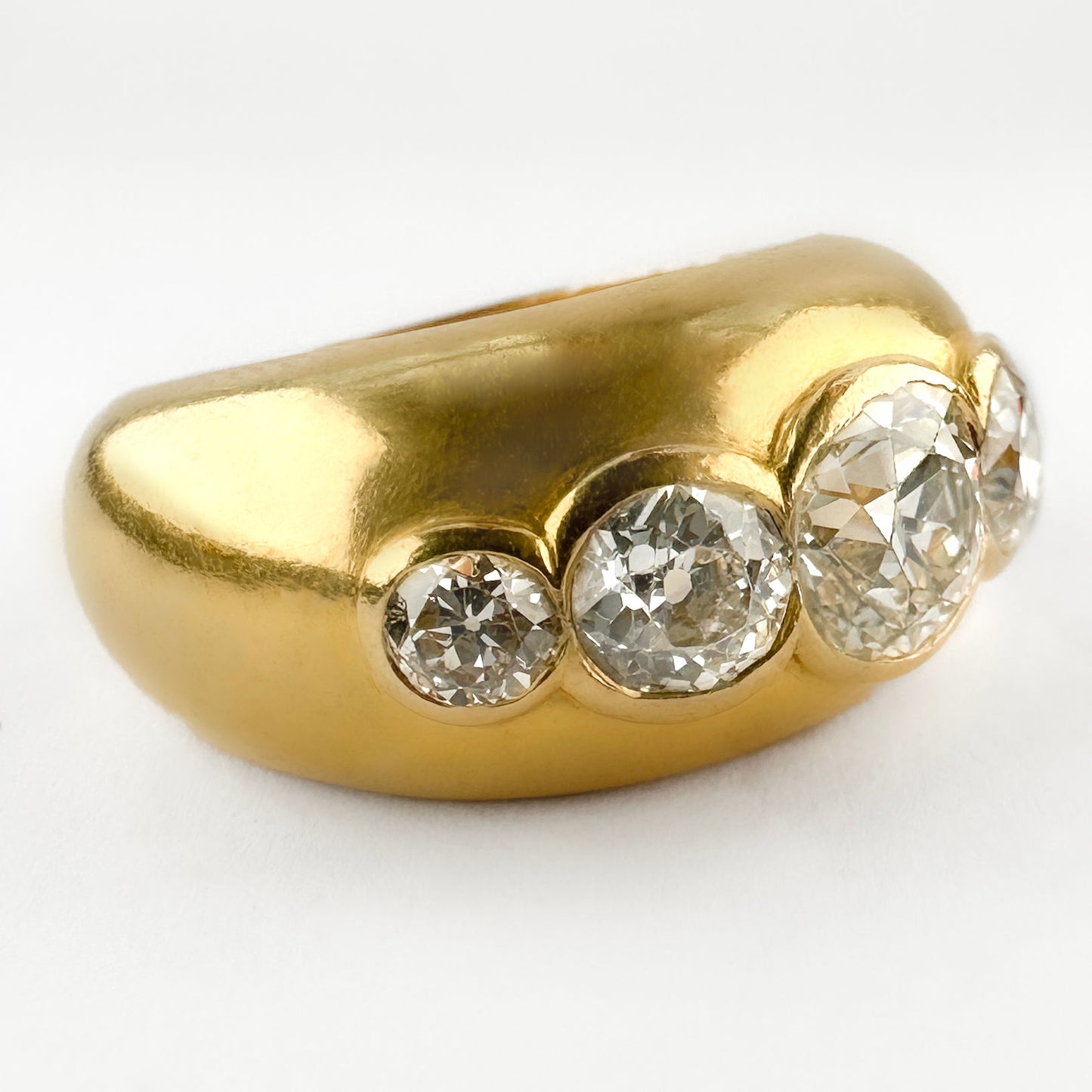 Vintage 2.15ct Old Cut Diamond Five Stone Ring