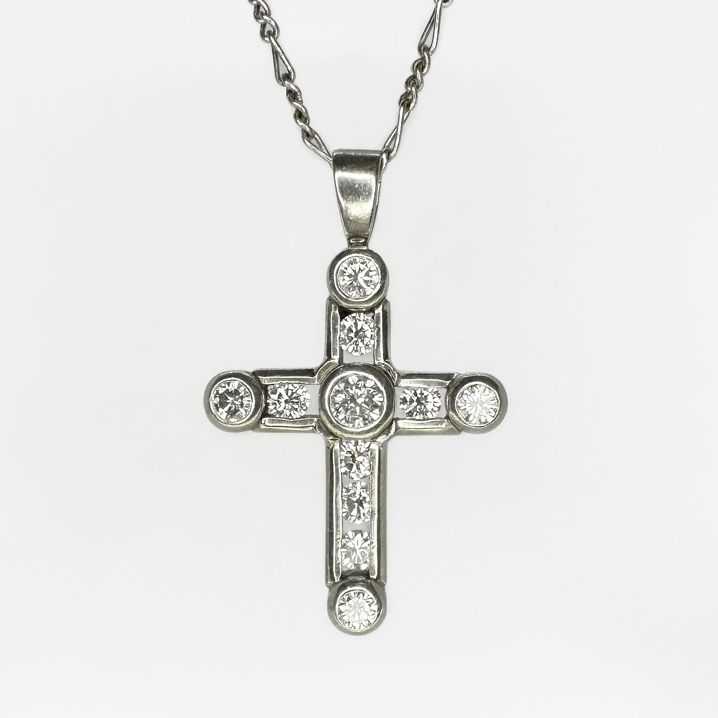 Diamond Set Cross Pendant