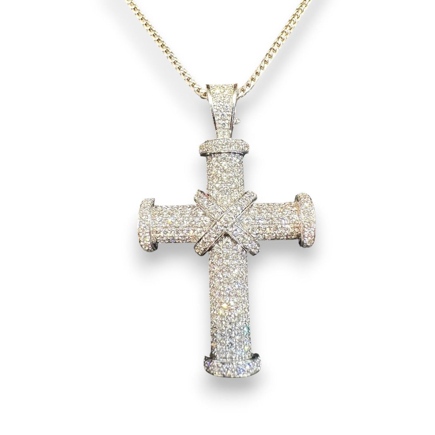 Theo Fennell 2.88ct Diamond Cross Pendant in 18ct White Gold