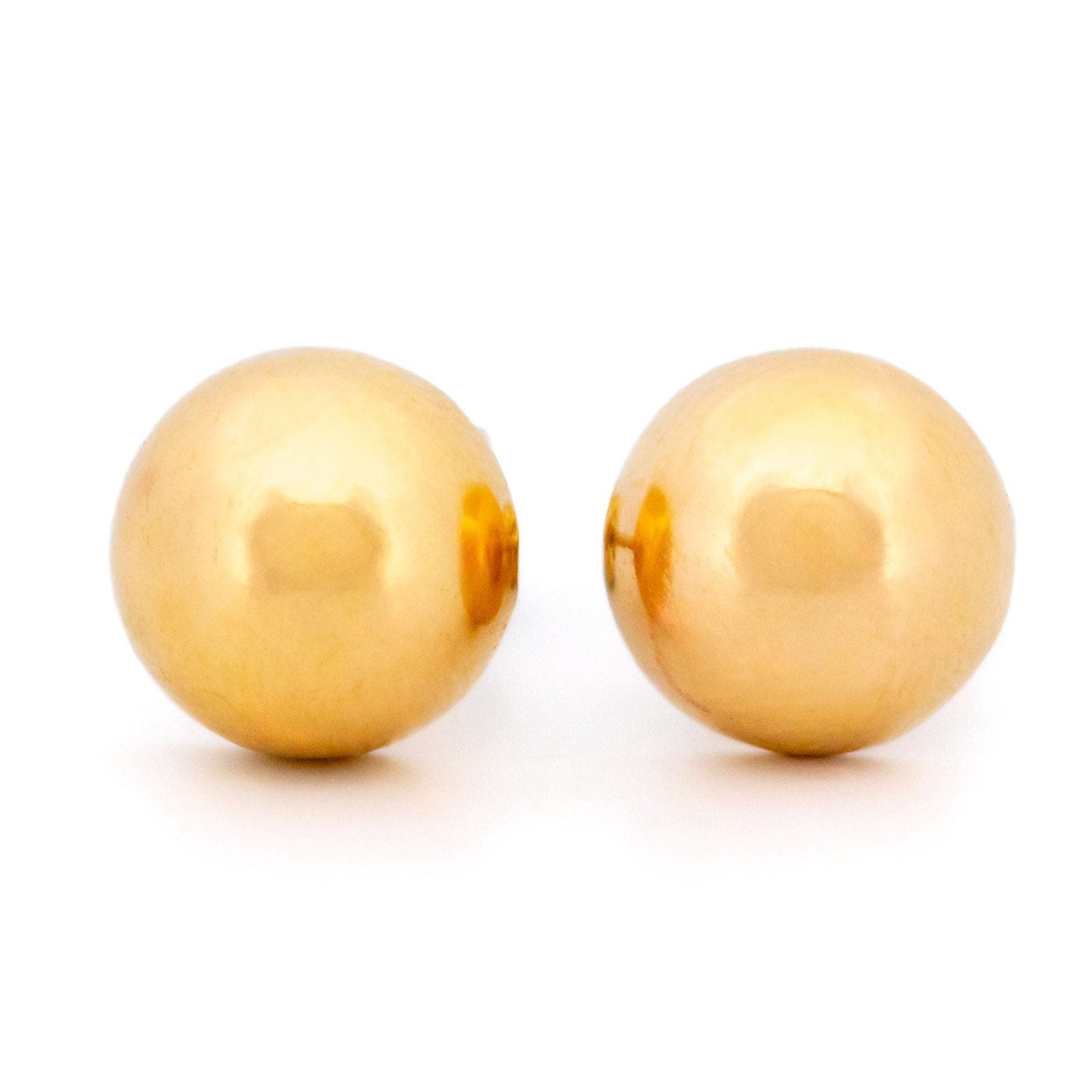 Pre Owned 18ct Yellow Gold Ball Stud Earrings