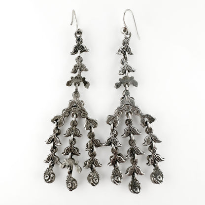Edwardian Antique Paste Chandelier Drop Earrings