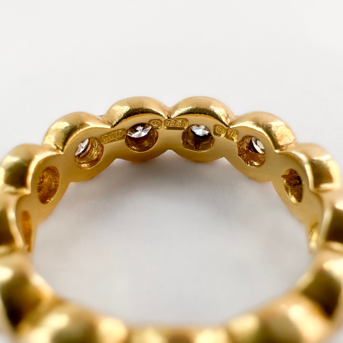 Vintage Diamond Rub Over Full Eternity Ring