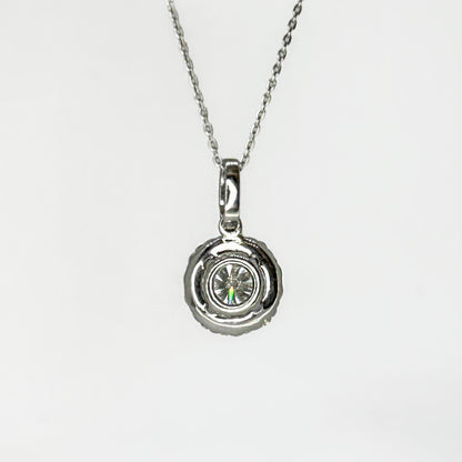 Diamond Halo Pendant 0.84ct