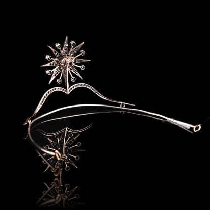 Spectacular Antique Victorian Diamond Tiara with Diamond Star - c.1890