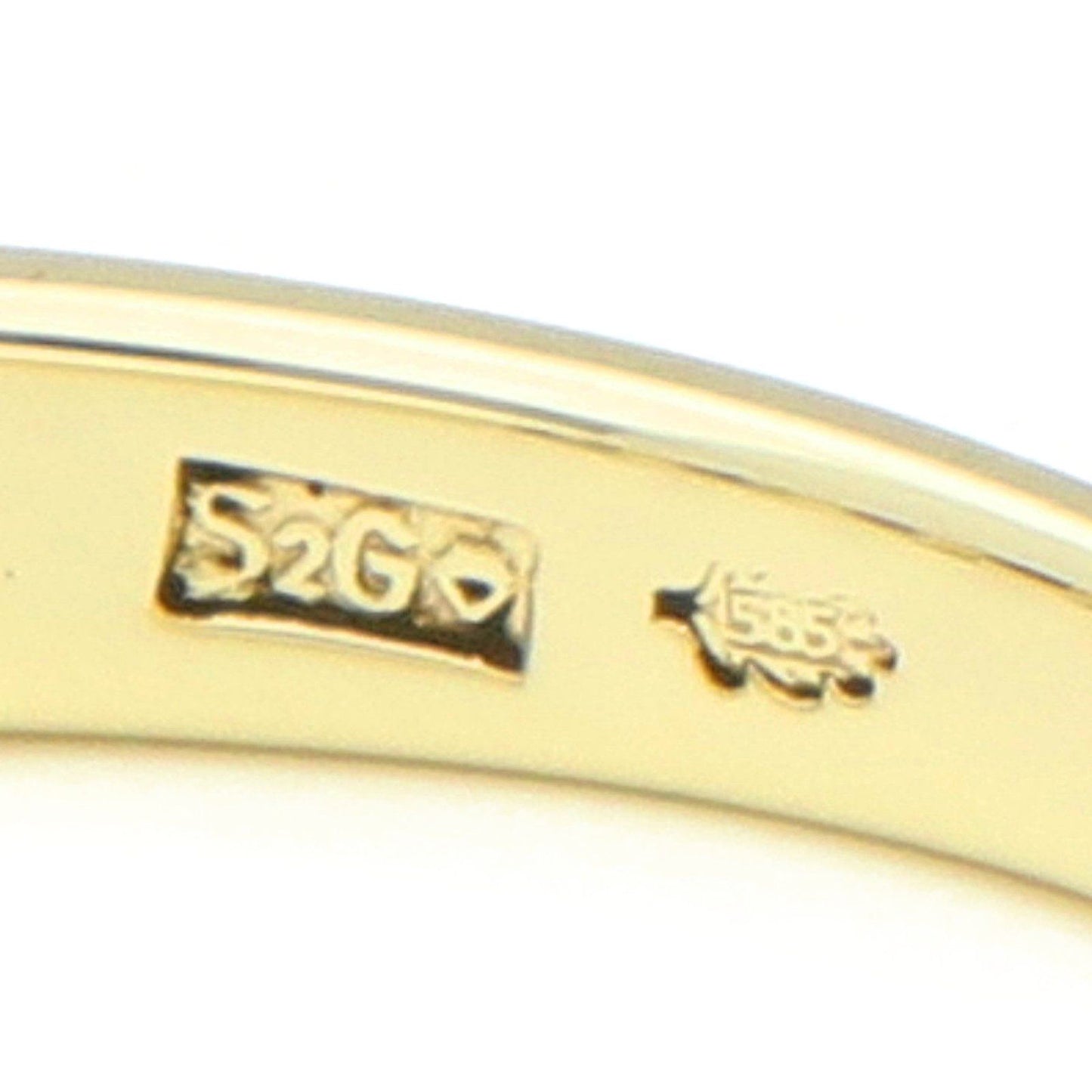 Vintage 14 Carat Yellow and White Gold Five Stone Brilliant Cut Diamond Ring, 0.70 Carat