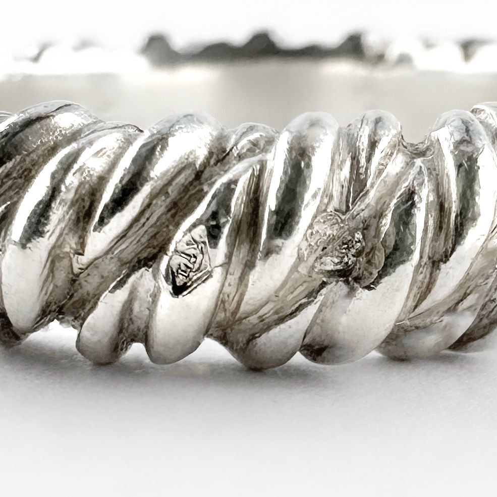 Vintage Hermès Torsade Silver Ring by Vachey